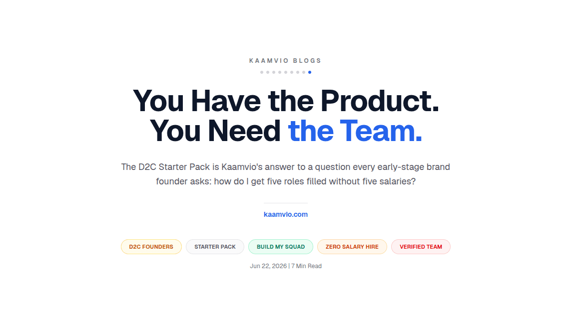 You Have the Product. You Need the Team.